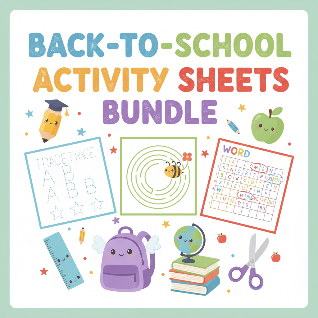 Back-to-School Activity Sheets Bundle