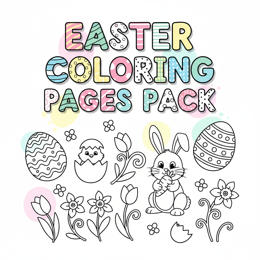 Easter Coloring Pages Pack