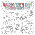 Valentine's Day Coloring Pages Pack